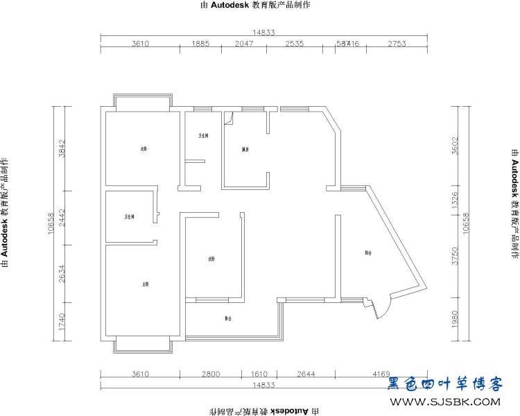 【现代全景】锦绣园126户型二次修改版-第1张图片