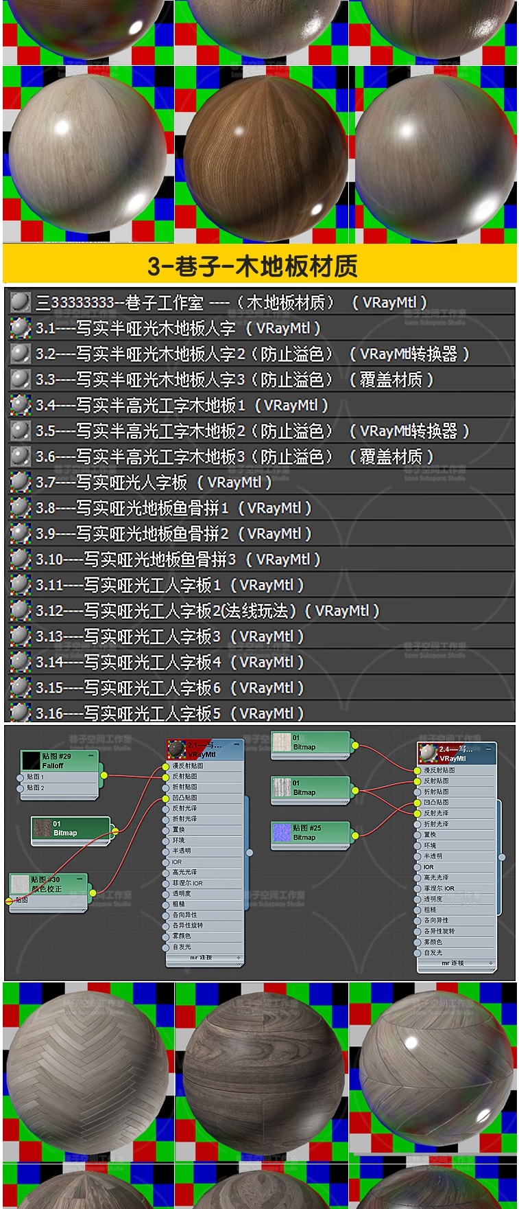 2023最新3dmax写实网红材质球，vray3.6/4.3/5.1/5.2/6版本上千种材质库-第5张图片