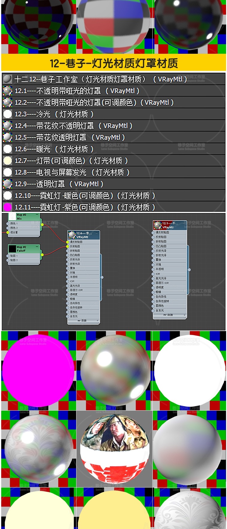 2023最新3dmax写实网红材质球，vray3.6/4.3/5.1/5.2/6版本上千种材质库-第14张图片