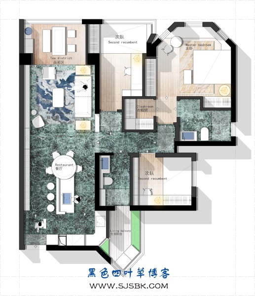 2023年彩平图教程_室内设计平面效果图素材-第25张图片