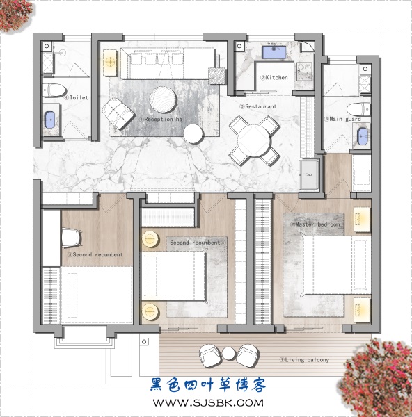 2023年彩平图教程_室内设计平面效果图素材-第23张图片